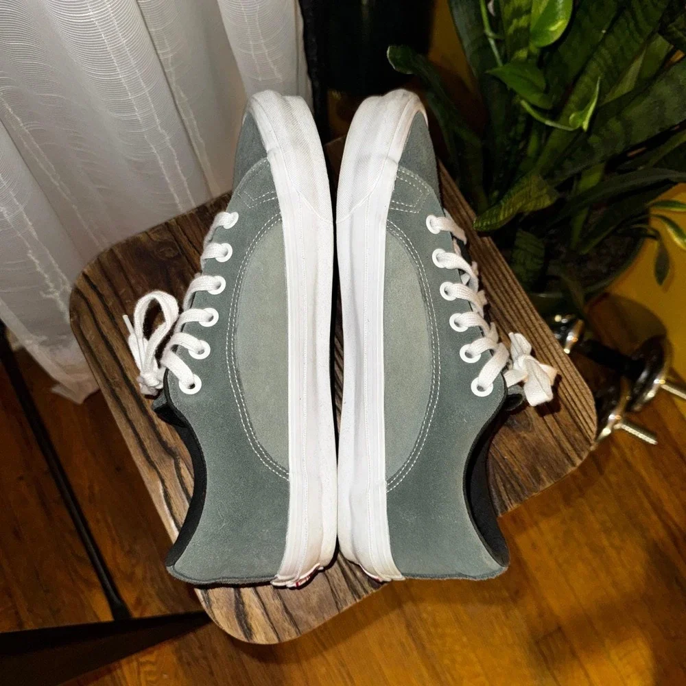Vans Vault OG Lampin LX Green Suede Men 12 Low Top Skate Shoes